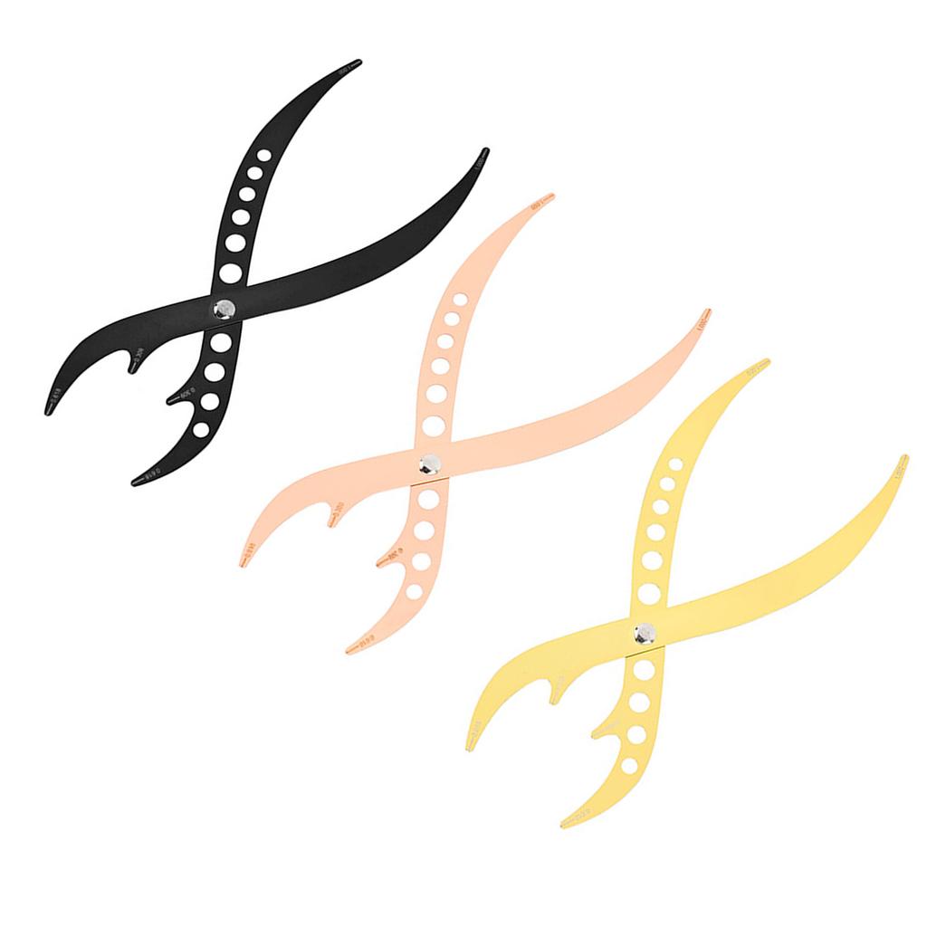 3 ks Šablona na obočí Měřítko Opakovaně použitelné Nástroj pro měření polohy při microbladingu obočí pro domácí cestování