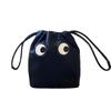 Cartoon Big Eyes Nylon Drawstring Handbag: Lightweight & Fashionable Mini Storage Bag