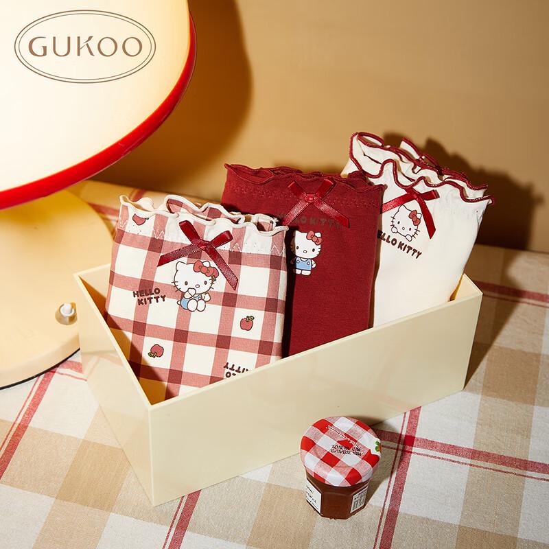 

Gukoo Хелло Китти Женское хлопковое нижнее белье, 3 шт. L