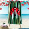 Radiant Ladybug On Grass Print Beach Towel, Quick Drying, Suitable for Travel, Outdoor Sports, Jogging, the Beach and Swimming, Gift