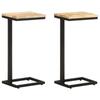 Day and Night - Day and Night Side Tables 2 Pcs Rough Mango Wood 31.5x24.5x64.5 Cm
