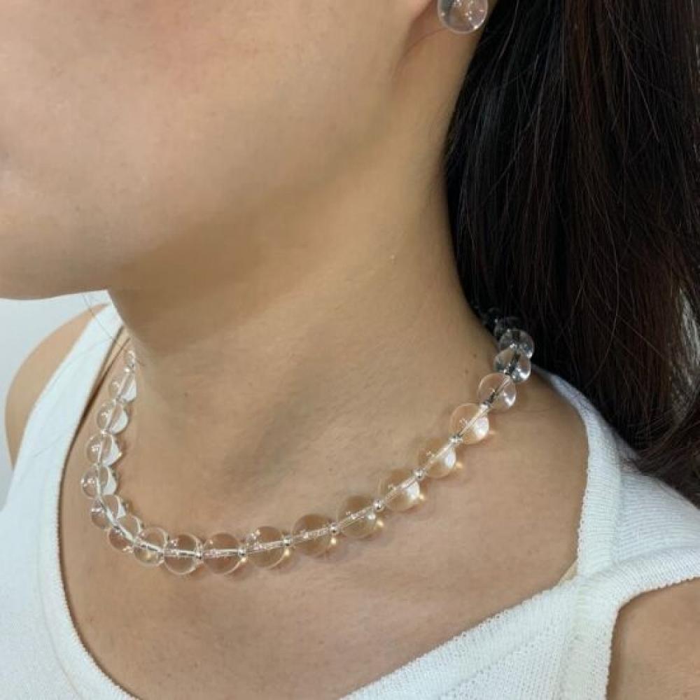 C S In The Room Pani Real CryStal Silver 92.5 Ball neCklaCe One Color
