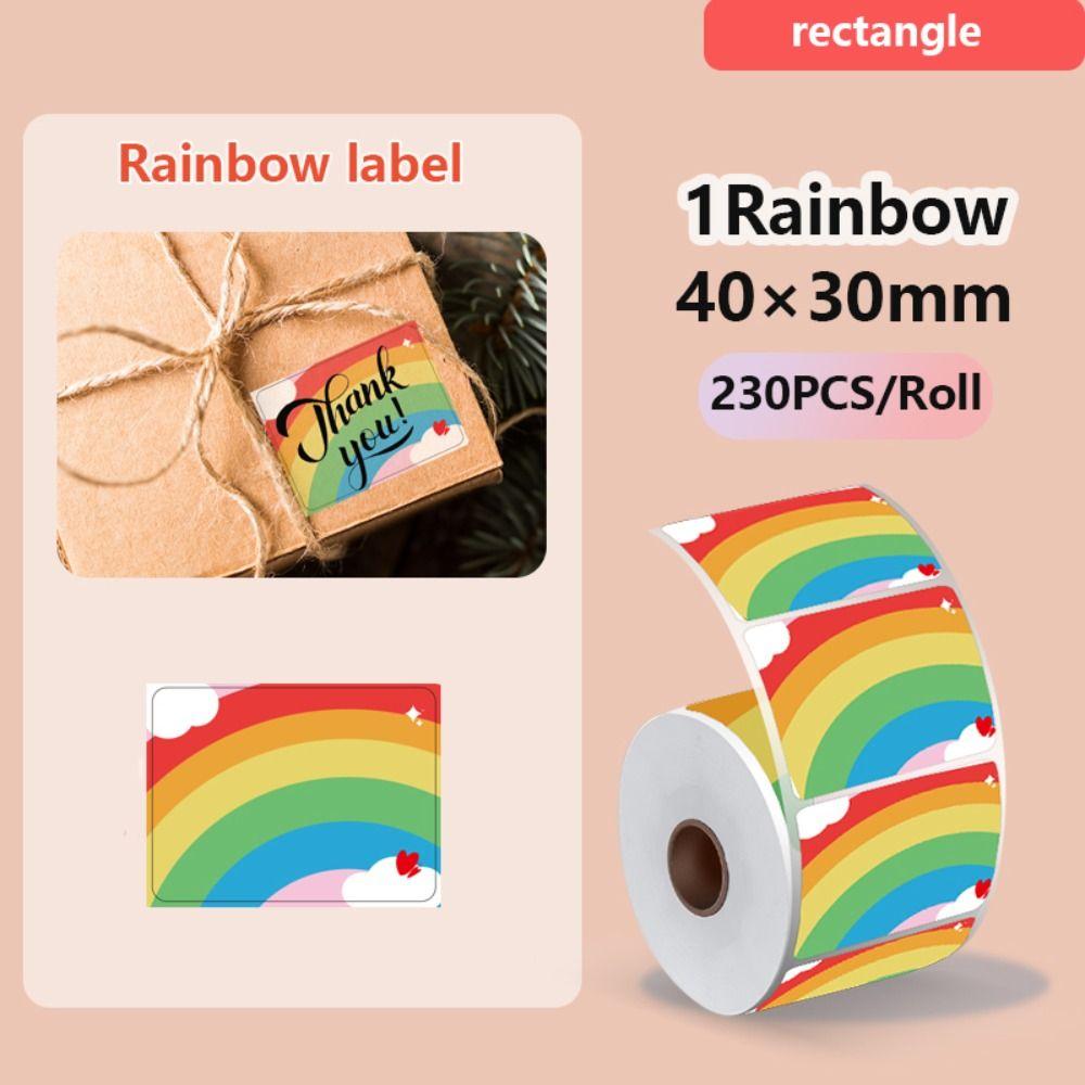 140/230Pcs DIY Blank Label Sticker Waterproof Name Tag Sticker Thermal Printer Label  Retail Use