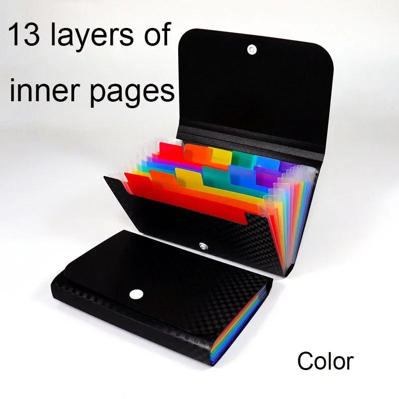 

Маленький кошелек для документов Папка для квитанций Папка-гармошка формата А6 7-слойный 13-слойный футляр для файлов Водонепроницаемый с самоклеящимися индексными язычками