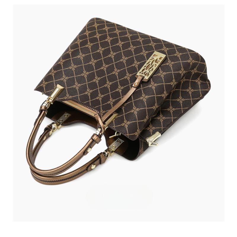 Handtasche Neuer Stil Allround-Druck Damenhandtasche Modische Temperament-Tasche Große Kapazität Pendler-Hand-Tragetasche