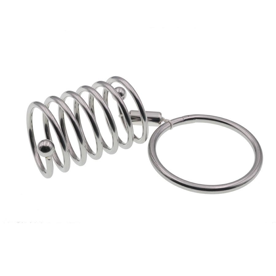 Stainless Steel Penis Cage Penis Ring Wave Ring Snap Ring Chastity Device Couple Passion Help Adult Supplies