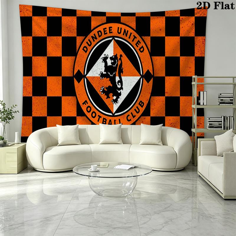 Dundee United FC Wall Tapestry Aesthetic Wall Hanging Printed Fabric Blanket Decorative Tapestries for Bedroom Living Room Home Decor