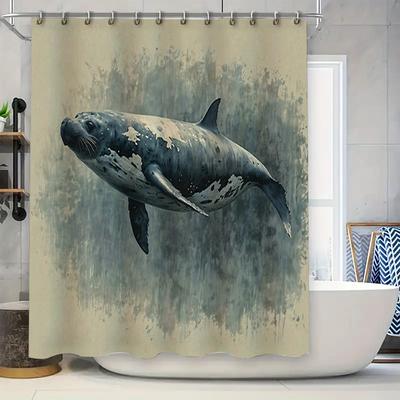 Stylish Seals Bath Shower Curtain Waterproof Fabric Decorative Home Bathroom Decor