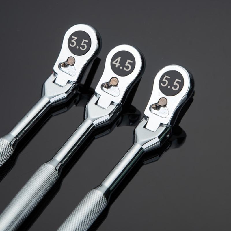 2 In 1 Flexible Head Ratchet Wrench Ratcheting Combination Wrench Torques Socket Nut Spanners Hand Repair Tool