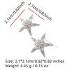 Sparkly Star Zirconia Stud Earrings for Women Fashion Earring Jewelry Wedding Party Accessories