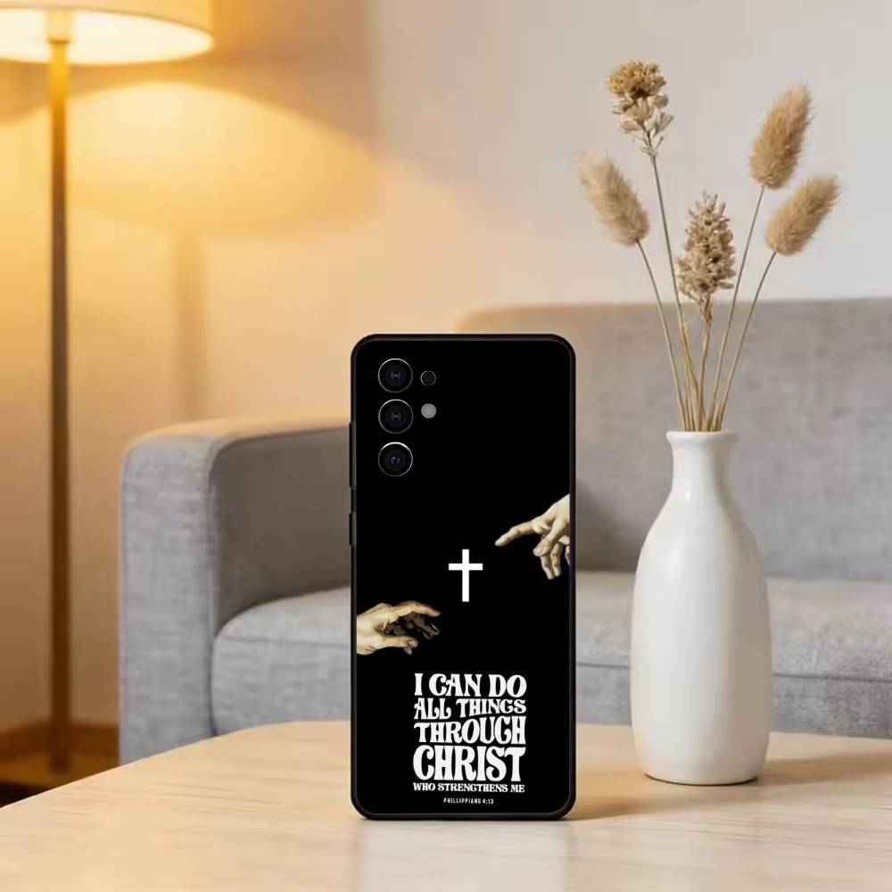 J-Jesus B-Bible V-Verse Phone Case For Samsung S25,S24,S21,S22,S23,S30,Ultra,S20,Plus,Fe,Lite,Note,10,Black Cover