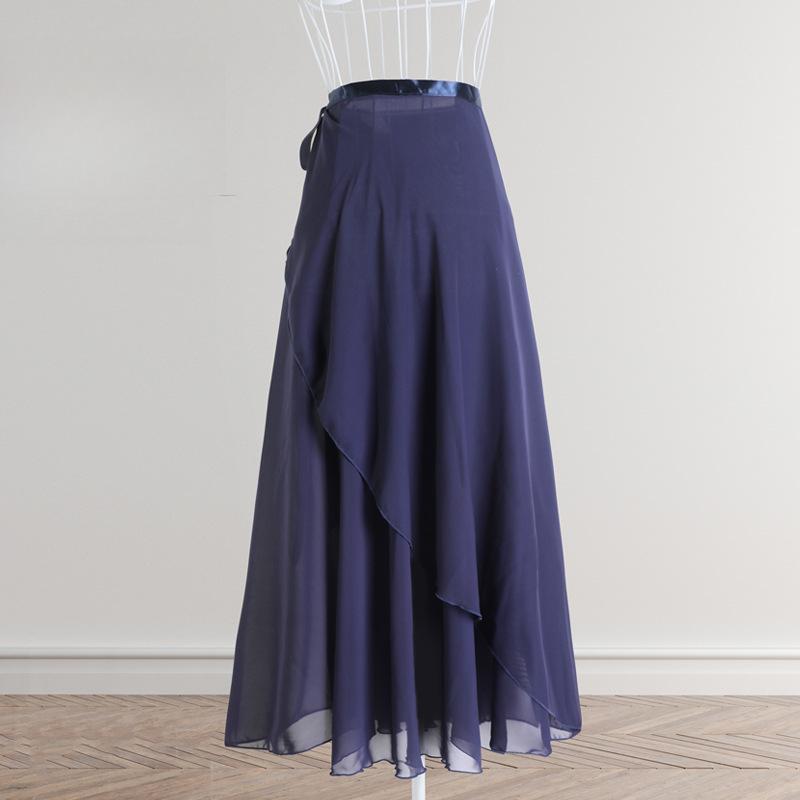 Female Ballet Long Skirt, Summer Adult Training Outfit, Long Chiffon Ballet Skirt, One-piece Skirt