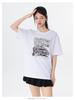 Unisex Retro Fun Print Loose Cotton T-Shirt - Trendy Chic Casual Half Sleeve