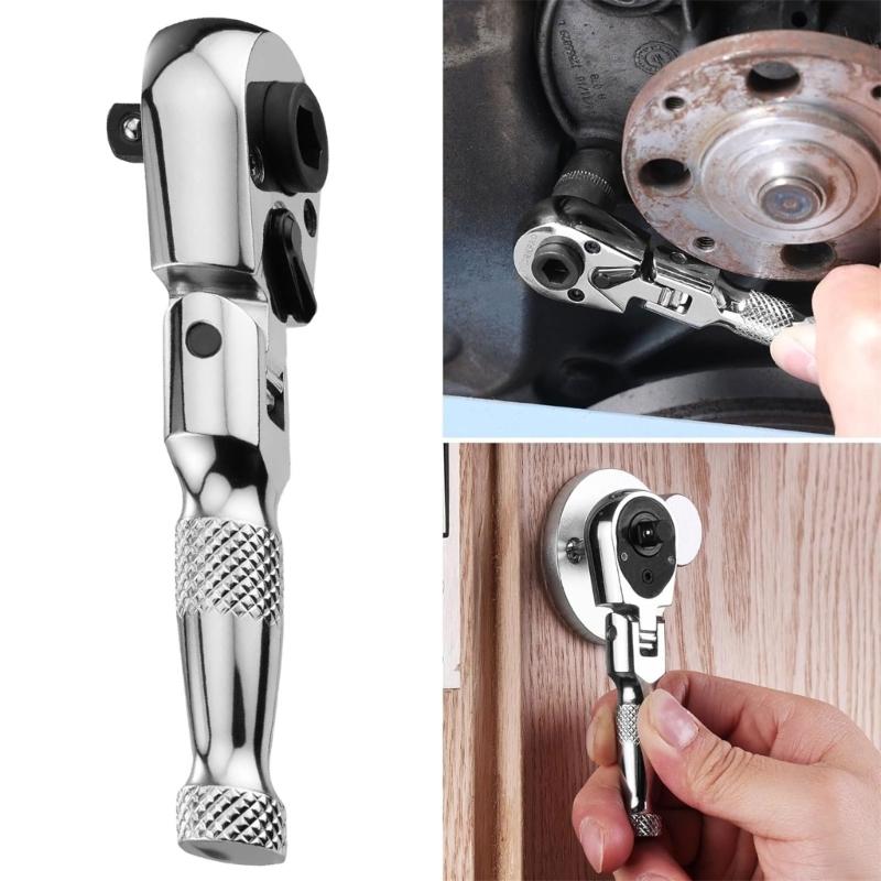 1/4inch Drive Ratcheting Wrench Featuring 72Tooth Mechanism And Reversible Switching For Precise Work Socket Wrench