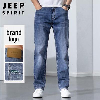 JEEP SPIRIT Jeans en denim pour homme à jambe droite et coupe décontractée