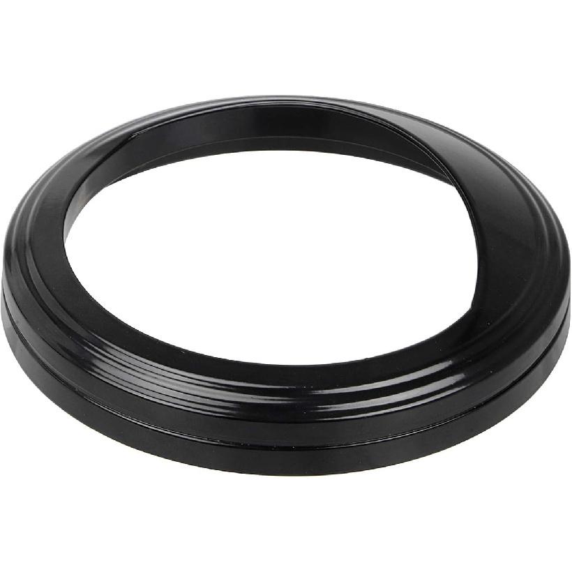 Schwarzer Tachometerrahmen Verchromter Zierring Visierabdeckung mit 5" Tachometer für Harley Dyna Softail Touring