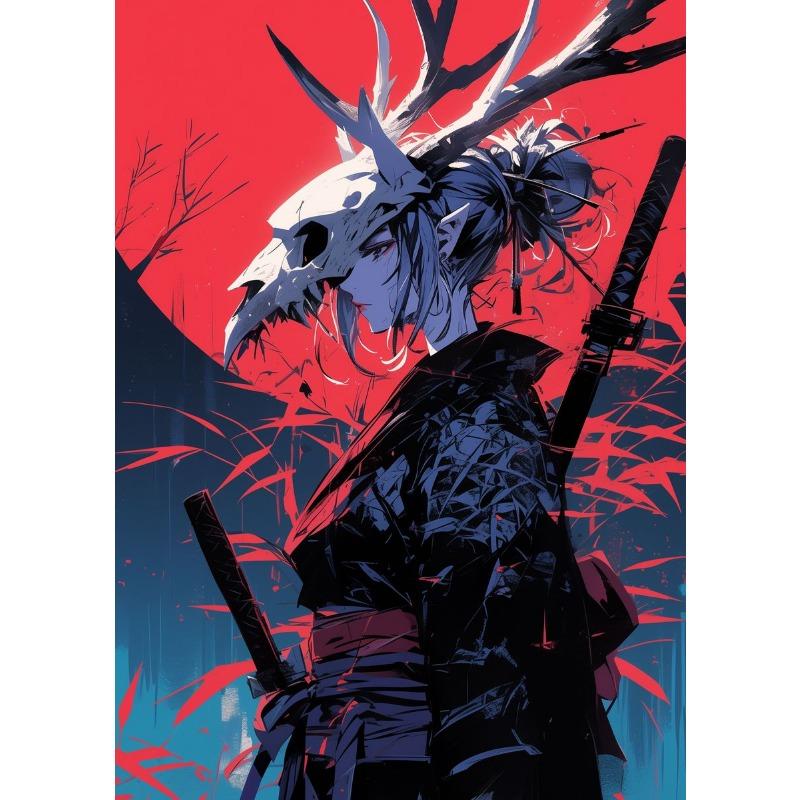 

Классический Ретро Япония Аниме Игра Самурай Постеры Принты Картинки Портрет Бусидо Холст Живопись Настенное Искусство Гостиная Домашний Декор 21cm×30cm NoFrame