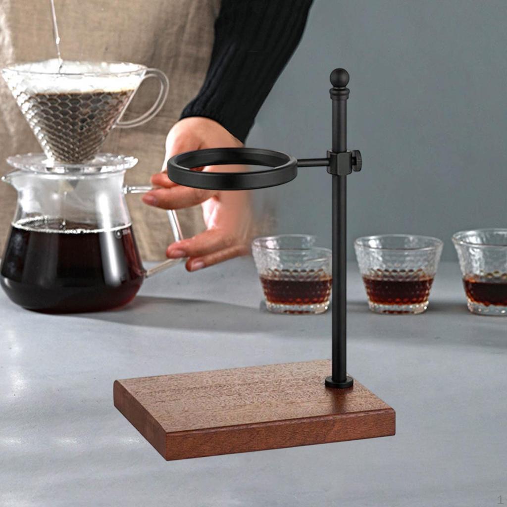 Stand with Multifunctional Wooden Base for Office And Espresso Machine,