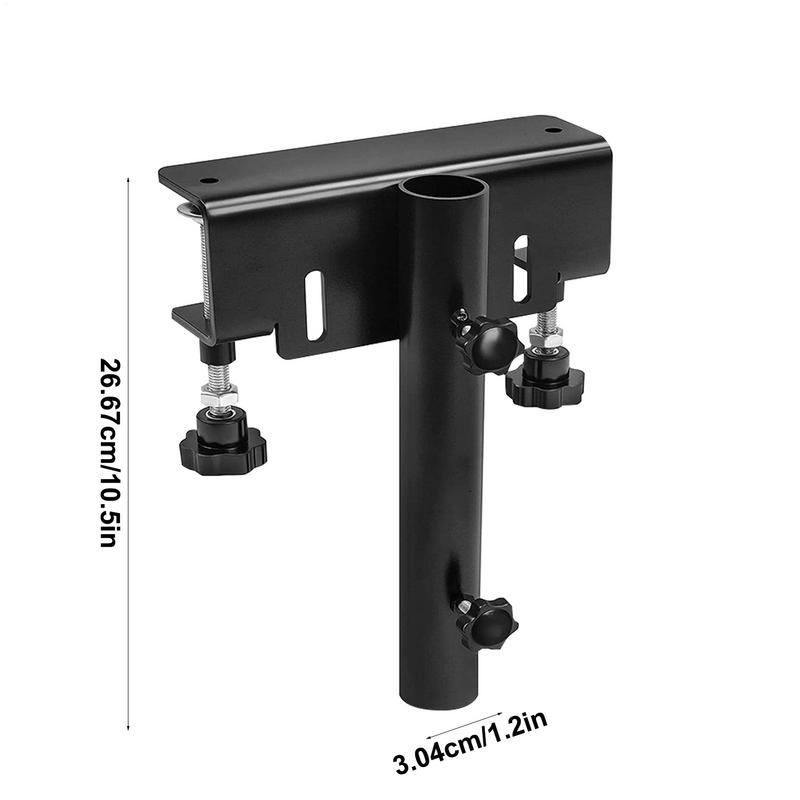Heavy Duty Steel Truck Flagpole Bracket with Manual Knob Set Screw No Drilling Fits Flagpoles Up To 1.2 Inches In Diameter