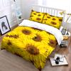 Bright yellow sunflower pattern. Bedding sets Duvet cover sets Duvet covers Pillowcases(1*Duvet Cover 2*Pillowcases without duvet insert)