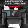 PU Leather Car Auto Center Console Control Armrest Storage Bag Organizer Holder