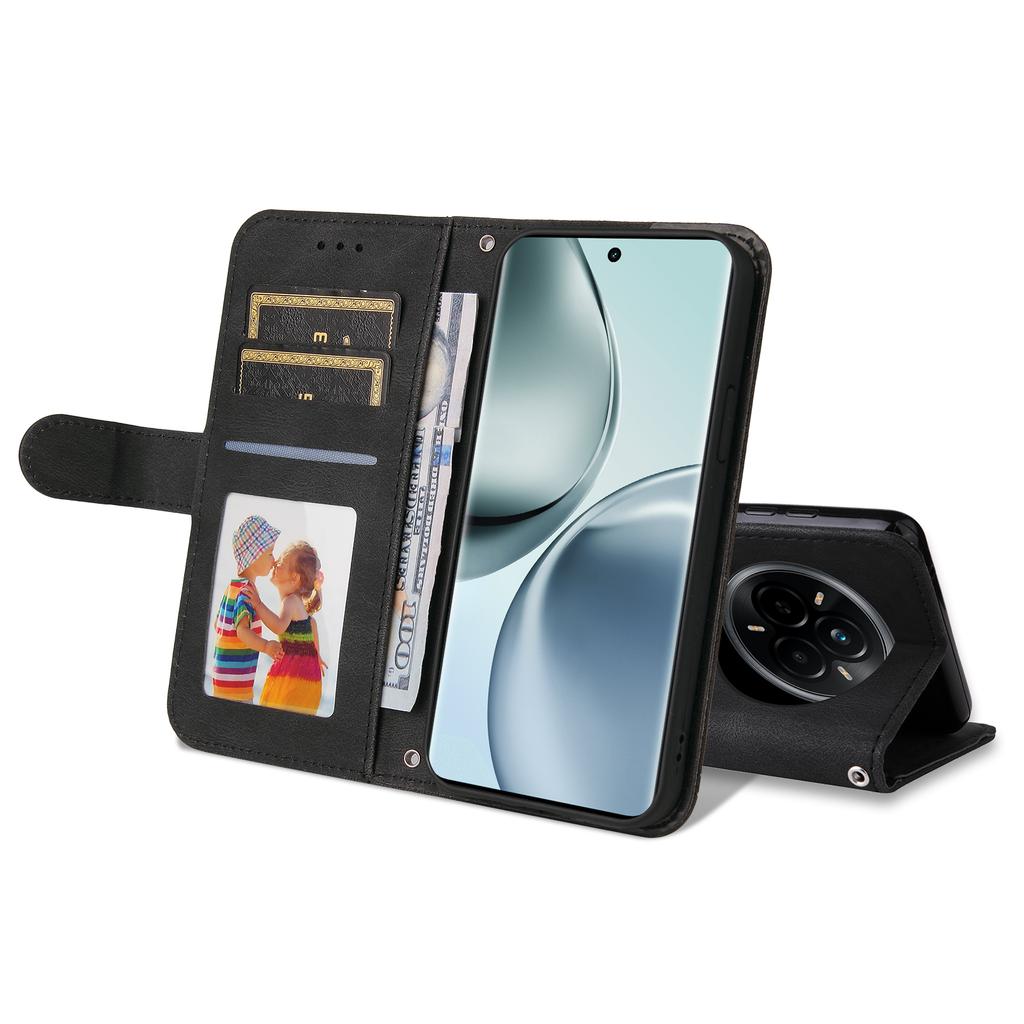 For Realme 14 Pro 5G Leather Wallet Cases Skin Touch Phone Cover Stand with Strap