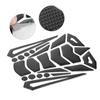 Black Motorcycle Oil Fuel Gas Tank Protective Pad Fishbone Decal Sticker Rubber
