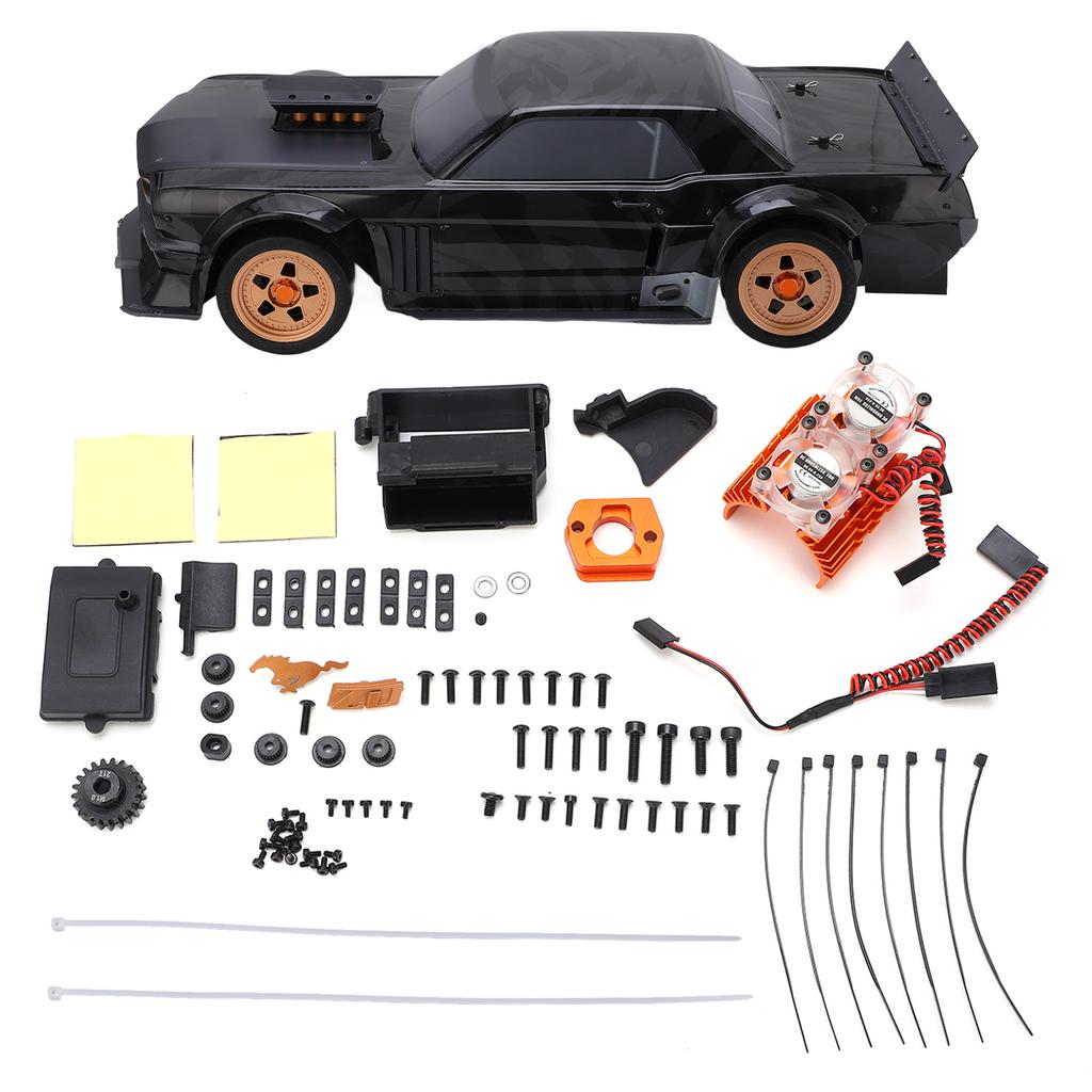 EX‑07 1 7 RC Car Frame Kit with Wheels Aluminum Alloy DIY Remote Control Car Chassis Frame Model Accessory