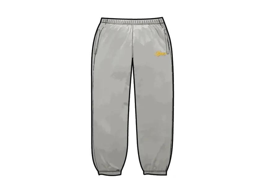 790484 Supreme Velour Mesh Track Pant  Silver