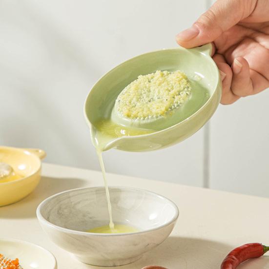 Keramik-Knoblauchreibe mit natürlicher Glasur Multifunktionale Ingwer-Lebensmittelmühle Spülmaschinenfest Kompaktes Küchenwerkzeug für Püree Paste