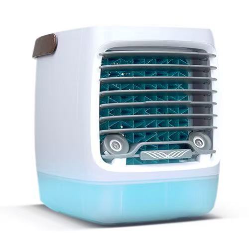 Mini Air Cooler Office Desktop Portable Refrigeration Humidification Night Light Portable Air Conditioning Fan USB Charging
