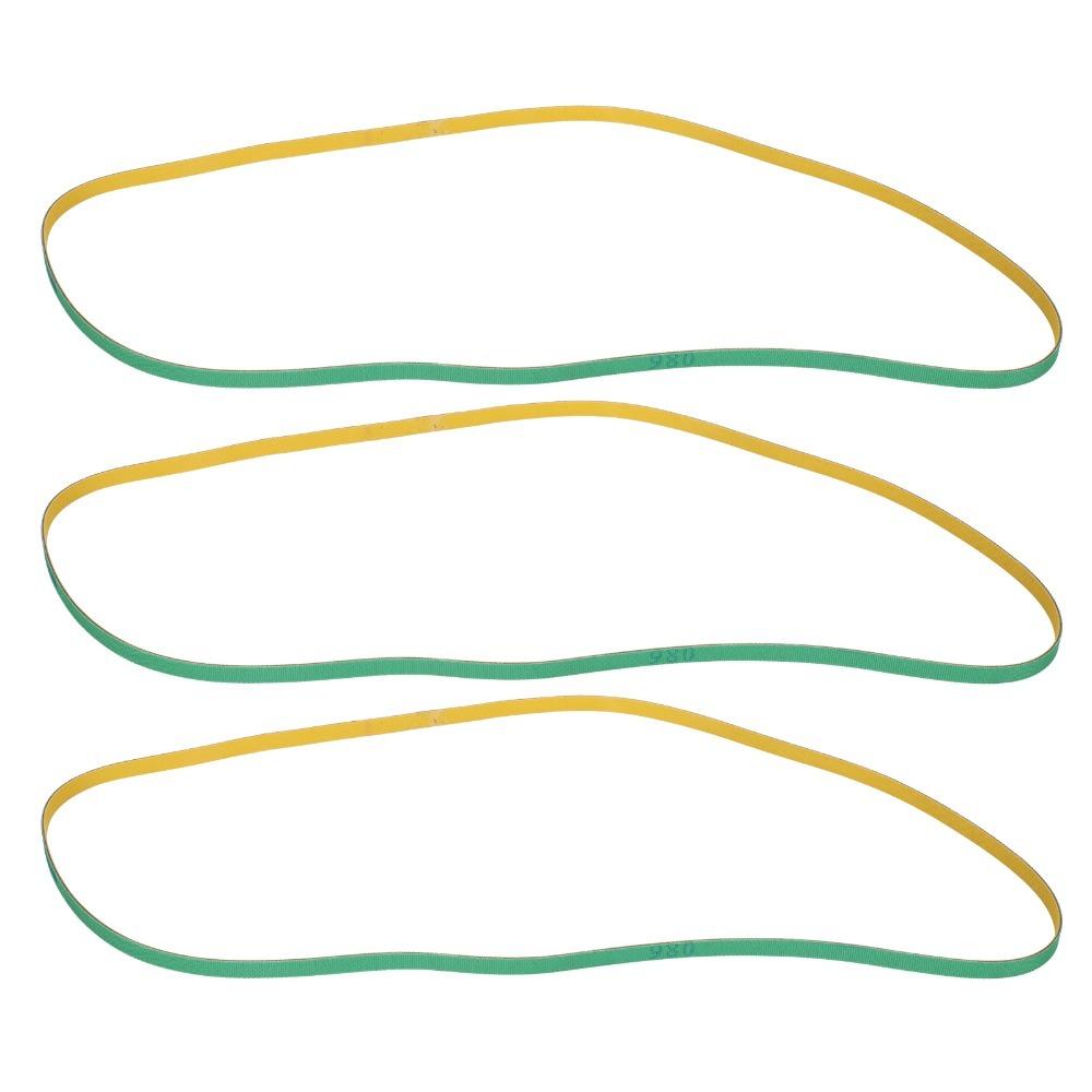 3pcs 37.8in Perimeter Skiving Machine Belt Artificial Leather Peeler Belt Parts  For Skiving Machine
