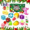 Brinquedos Macios de Apertar para Brincadeira Sensorial Calendário do Advento, Brinquedos Fidget de Pão, Enchimentos para Meia de Natal, Alívio de Estresse Crianças Adultos, Contagem Regressiva para o Feriado
