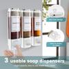 Refillable Bottles No Drill Shampoo and Conditioner Dispenser Transparent Liquid Soap Dispenser for Bathroom Hotel Accessories