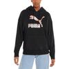 Puma Großes Logo Sport Casual Sweatshirt Damen Oberteile Schwarz Rosa 535337-01