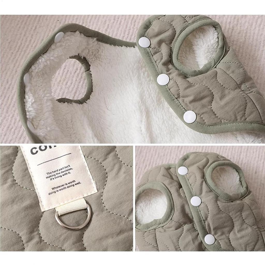 Kleine Hunde Winterjacke Warme Hundejacke mit eingebautem Geschirrloch Kaltwetter Haustierbekleidung Gemütliche Schnee Weste für Kleine Hunde Katzen