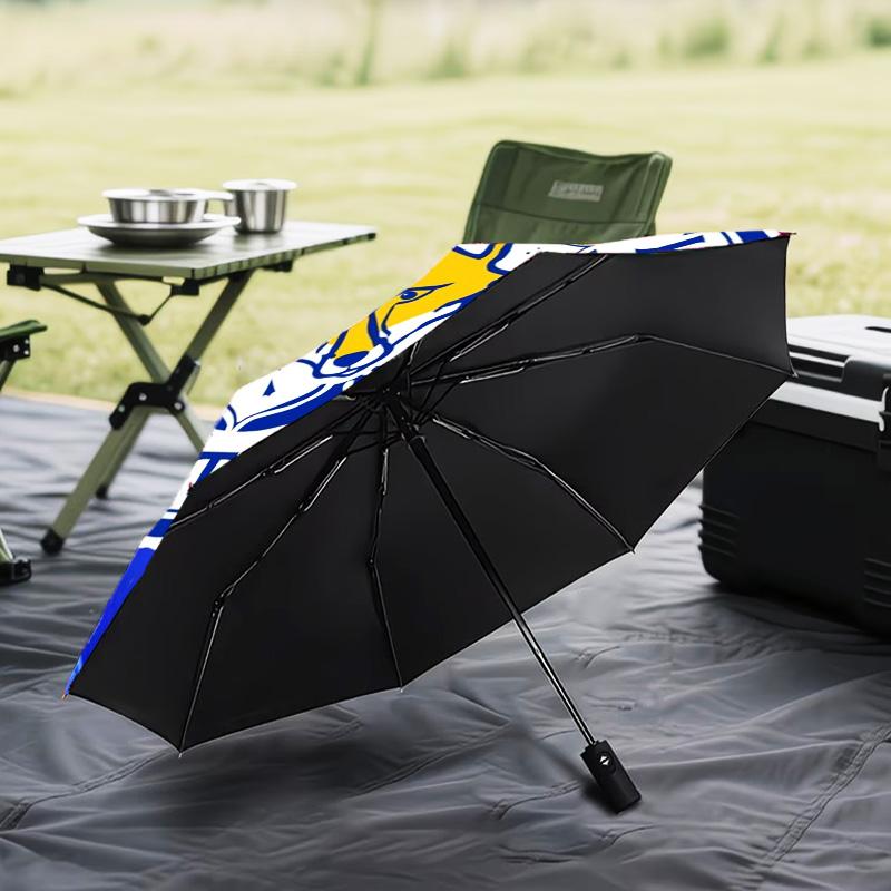 1PC City Football Club Printed Umbrella Folding umbrella, automatic umbrella 8-Frame for Travel, camping Fan gifts Christmas Gifts