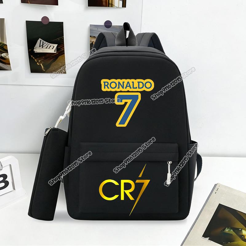 Cristiano Ronaldo Student Rugzak CR7 Tiener Reizen Rugzak Voetballer Grote Capaciteit Jongen Schooltas Buiten Rugzak