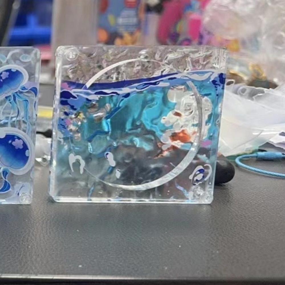 

Ocean Wave Photo Frame Badge Storage Case Holder Acrylic Water Wave Photo Organizer Desktop Decor Ornaments Anime Lover Gifts