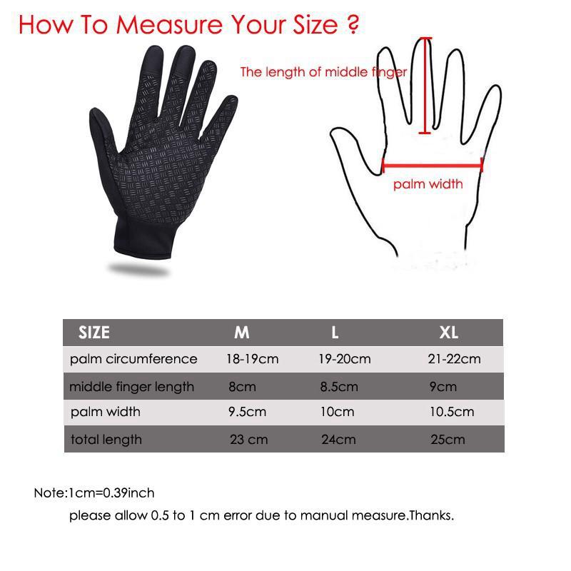 Touchscreen unisex invernale termico caldo ciclismo bicicletta bici sci campeggio esterno escursionismo guanti da moto sport dito intero