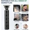 Men's Cordless Hair & Beard Trimmer Kit, 0mm Zero Gap T-Blade Liners & Edgers for Bald Fades