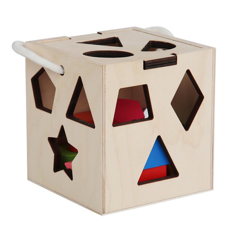 Thirteen-Hole Wooden Shape Matching Box: Children's Educational Toy for Kindergarten Building and Learning