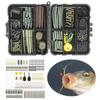 217Pcs Carp Fishing Accessories Set Clip Quick Change Snap Swivel Tail Sleeves Carp Fishing Kit for Carp Rig