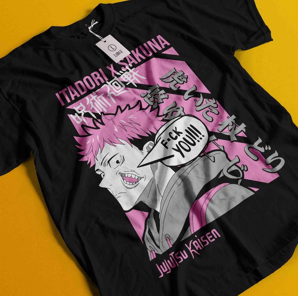 

Jujutsu Kaisen Shirt Sukuna Tshirt JJK Anime Itadori Yuji Manga Toji Unisex Tee 2XL