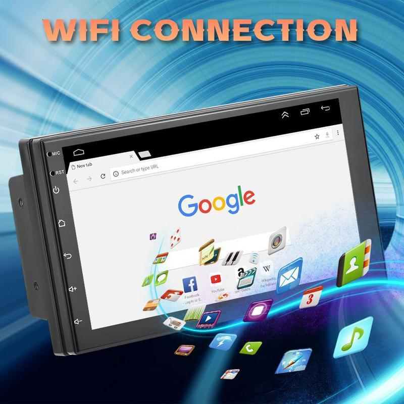 7''  Universal Auto Android Car Radio Touch Screen Support Car DVR Rear View Mirror Link WIFI GPS Bluetooth FM Receiver