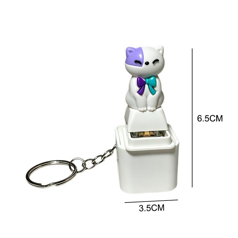 Keychain Fidget Sound Pet Clicker Rechargeable with LED Light for Dog Cat Training & Stress Relief