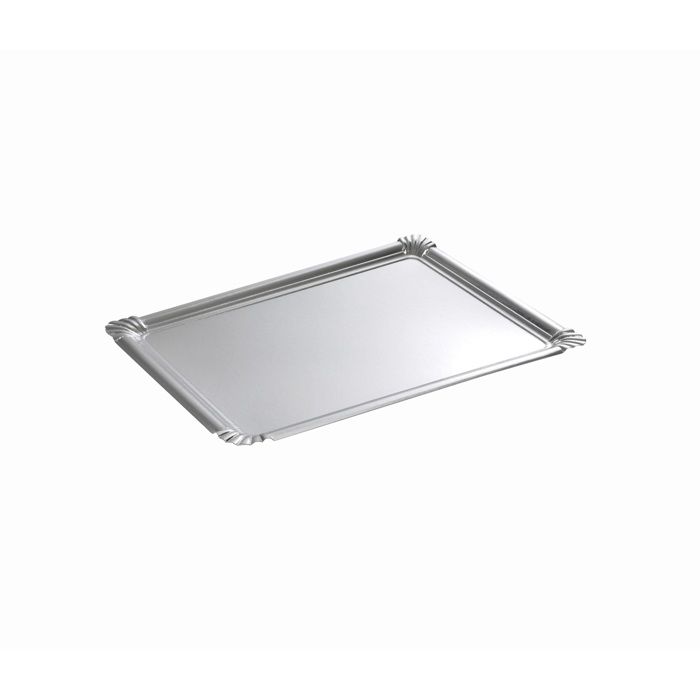 Set de 5 plateaux rectangulaire couleur argent