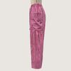 Women Pants Elastic Waist Striped Design Wide Leg Casual Trousers with Pockets Work Travel School All Day Wear