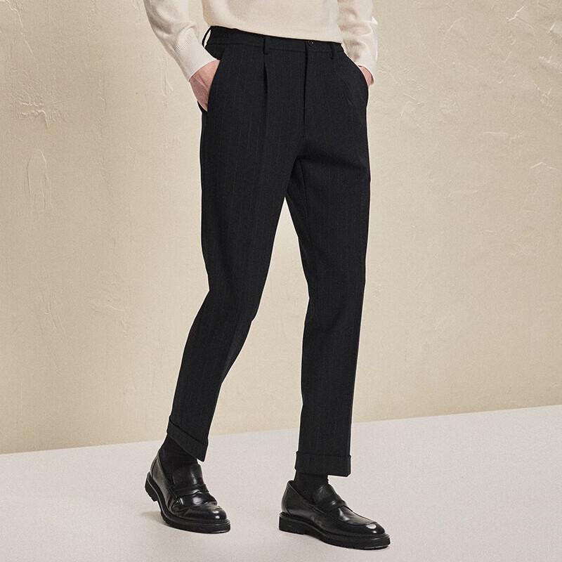 Baoxiniao Men's EBD243701U Slim Fit Striped Dress Pants