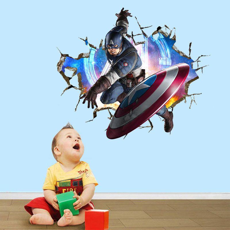 The Avengers 3d Wall Stickers Removable Kids Nursery Home Decor Mural Decal Art